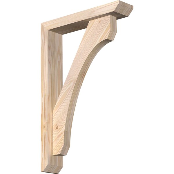Ekena Millwork Legacy Slat Smooth Bracket w/ Offset Brace, Douglas Fir, 3 1/2"W x 16"D x 24"H BKT0402X16X24LEC06SDF - main